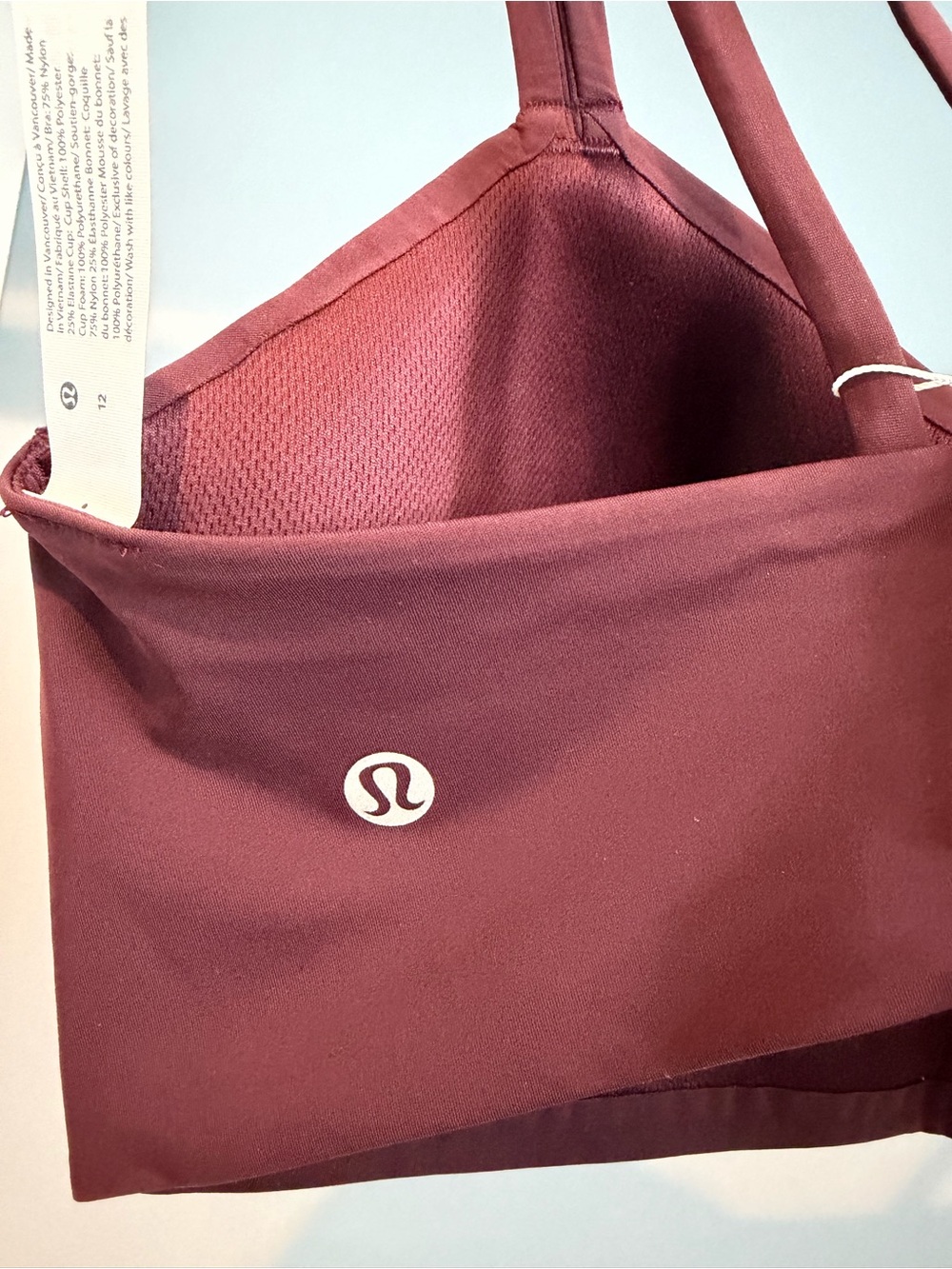 NWT Lululemon Athletica sports bra. Like A Cloud. B/C cup. Sz 12. Brand new! - Picture 5 of 16